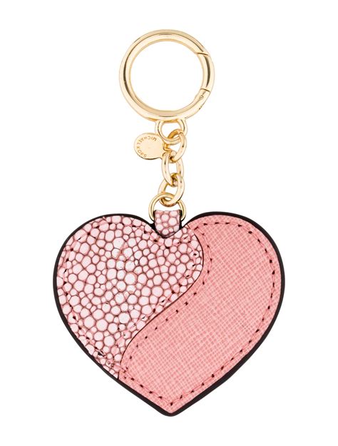 michael kors fur heart keychain|Michael Kors key pouch.